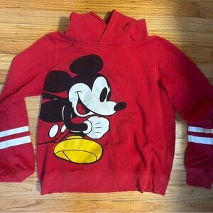 H&M x Disney Mickey Mouse Red Hoodie Sweater size 8